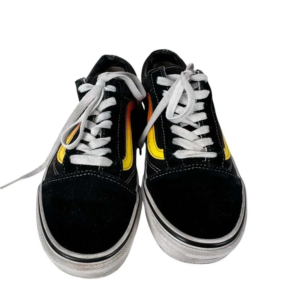 Vans Old Skool Black Sunset Stripe Sneakers Mens 5.5 Womens 7 Skate
